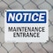 Signmission Maintenance Entrance, 14 in W x Rectangle, Plastic OS-2PACK-NS-P-1014-L-14105 - alternate 4